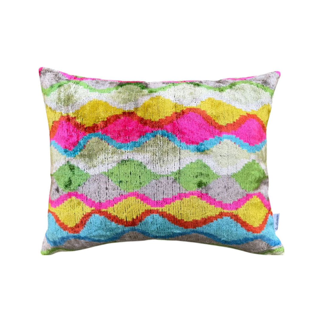 Silk Velvet Cushion - Multi