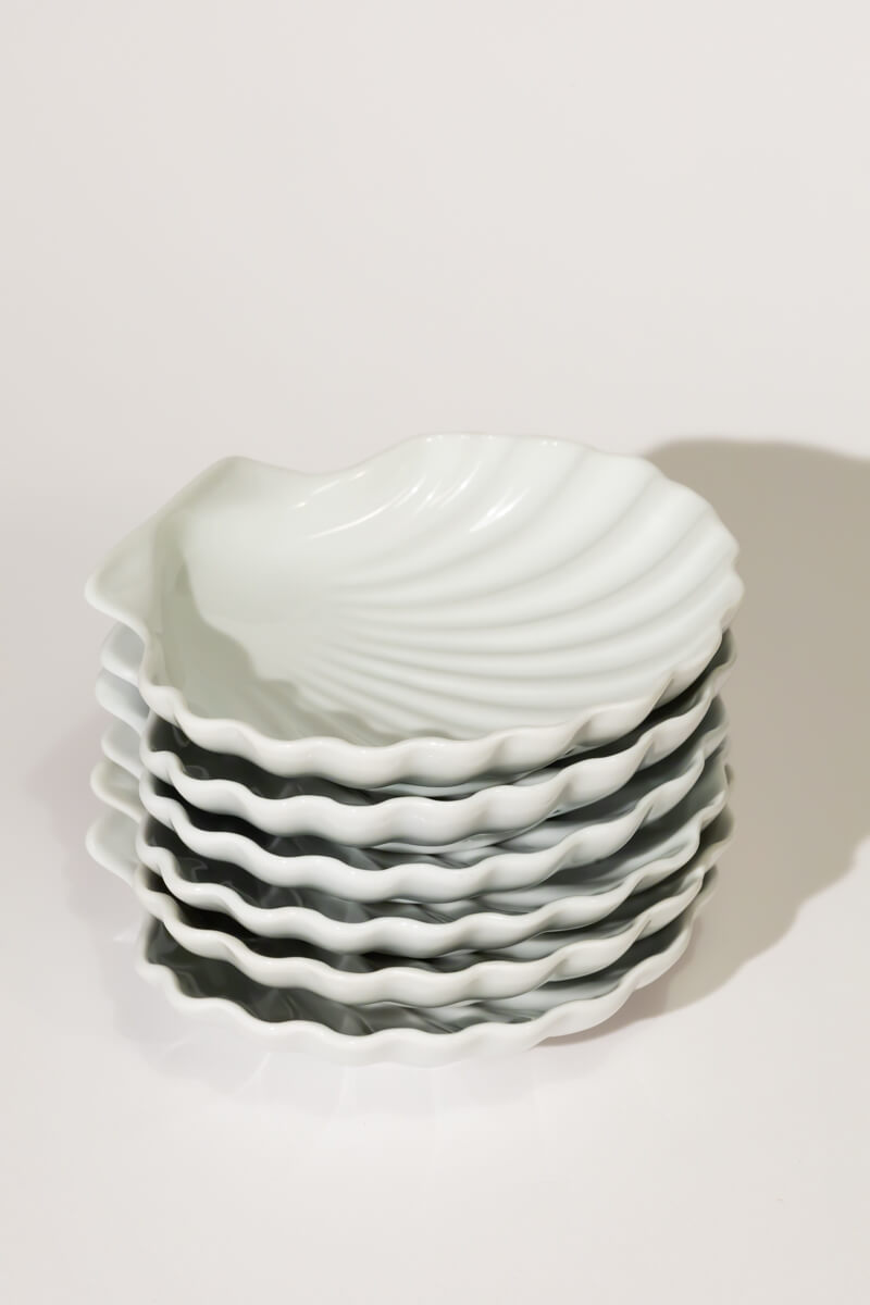 Vintage Porcelain Shell Plate by CNP France