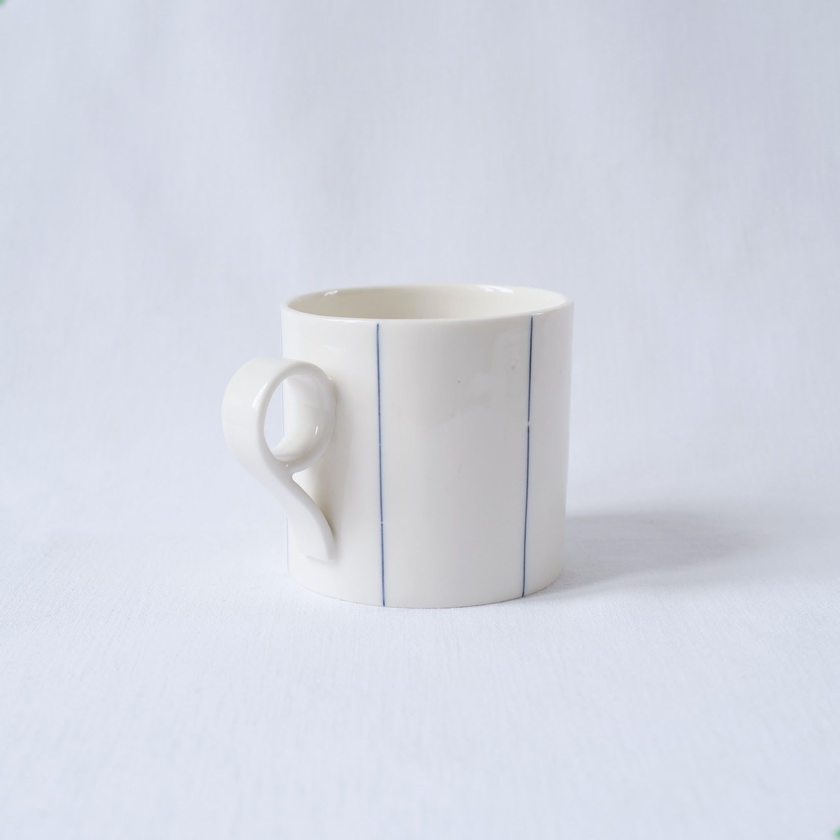 Medium Mug with Cobalt Stripes