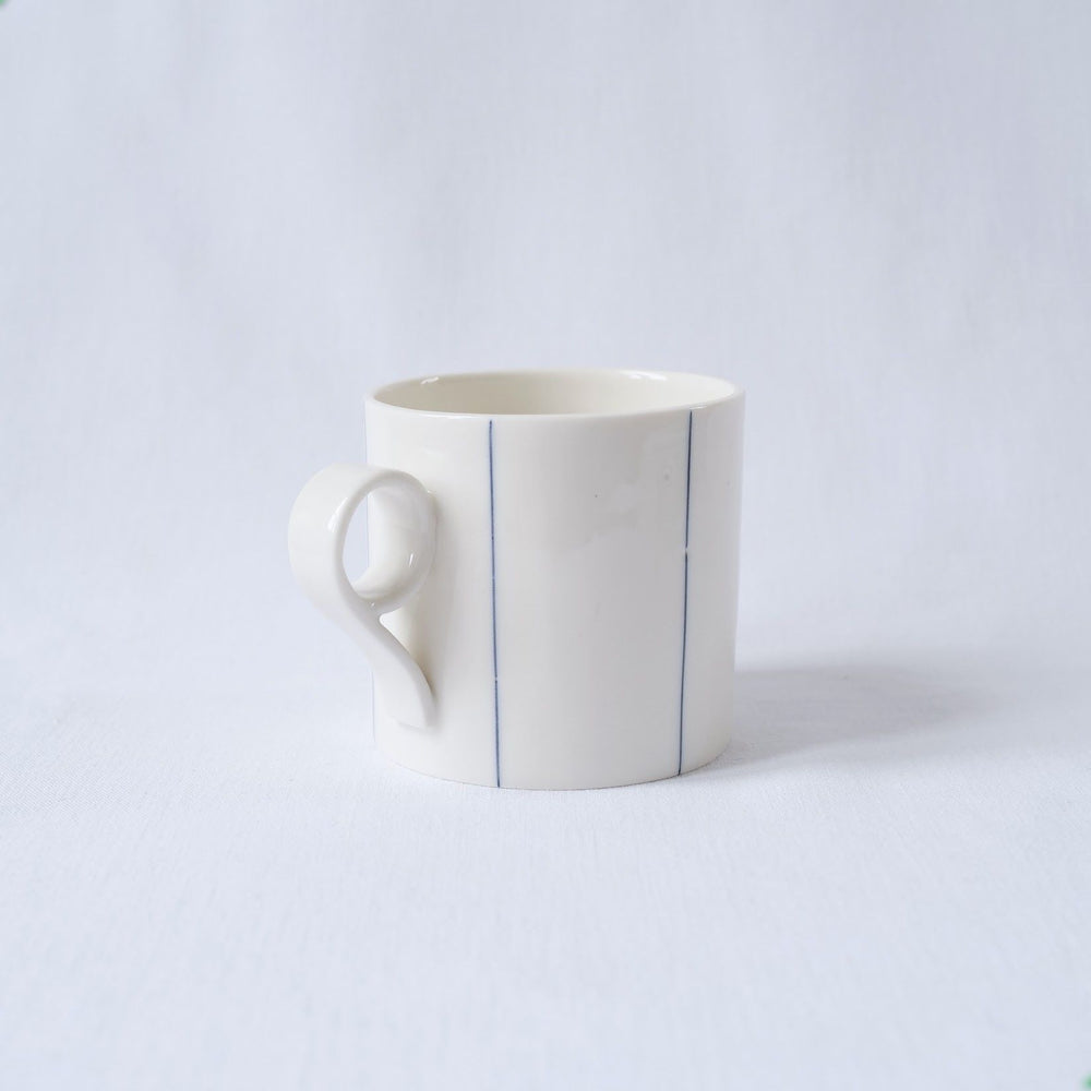 Medium Mug with Cobalt Stripes
