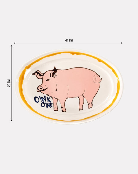 Pig Oval Platter