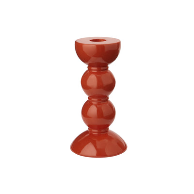 Medium Orange Bobbin Candlestick - 14cm - Addison Ross Ltd UK