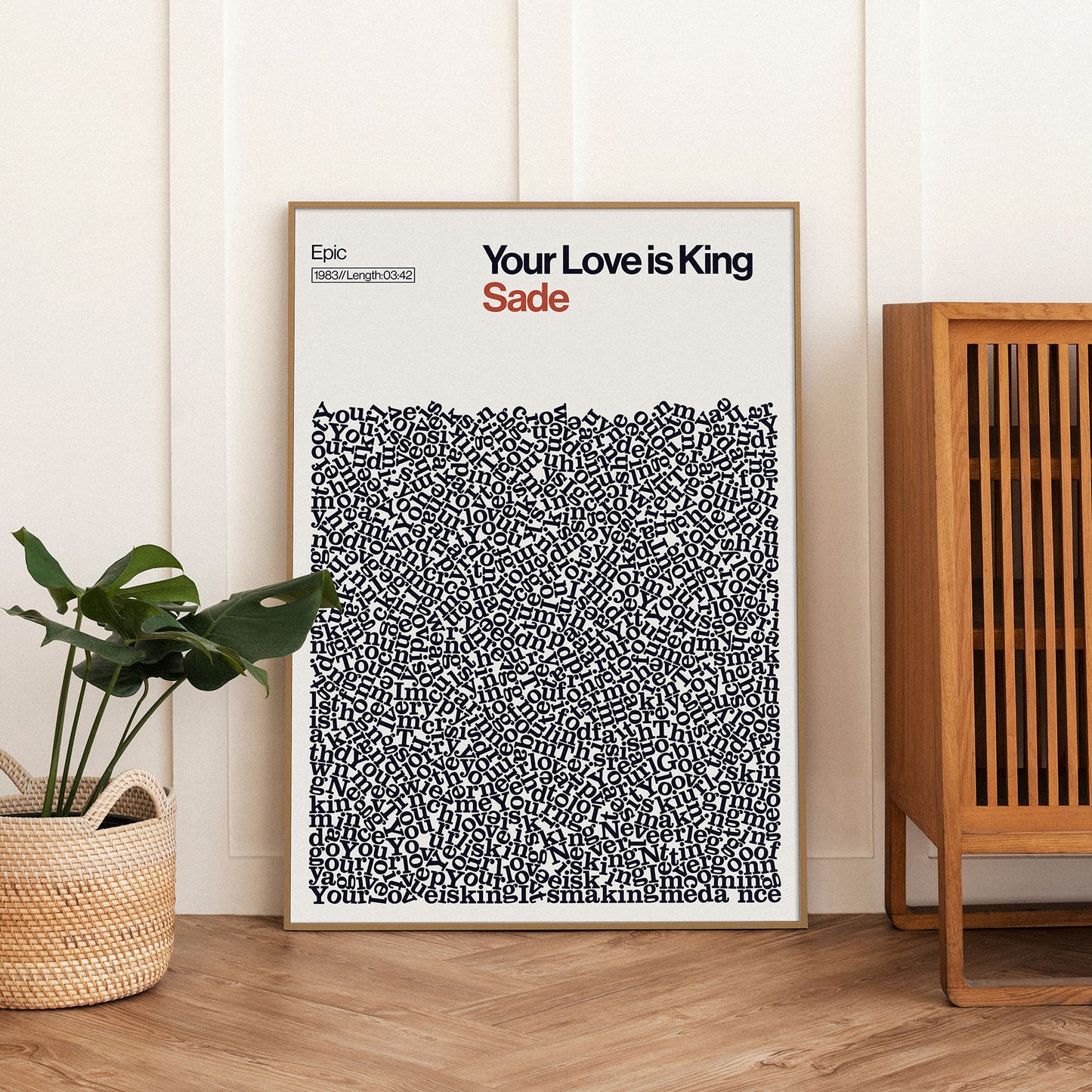 Your Love is King - Sade - Song Lyric Print