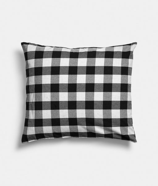 Cushion Cover Checked b/w