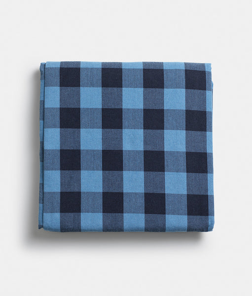 Bedspread Checked Blue