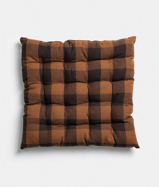 Seat Cushion Checked brown