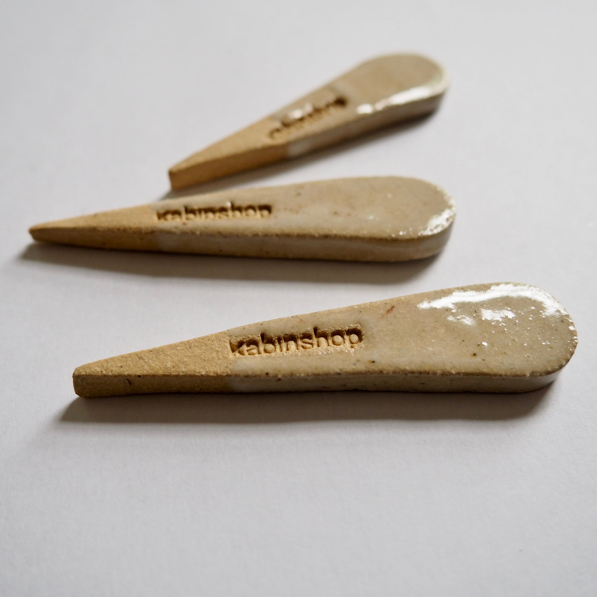 Handmade Mini Textural Ceramic Salt Spoon