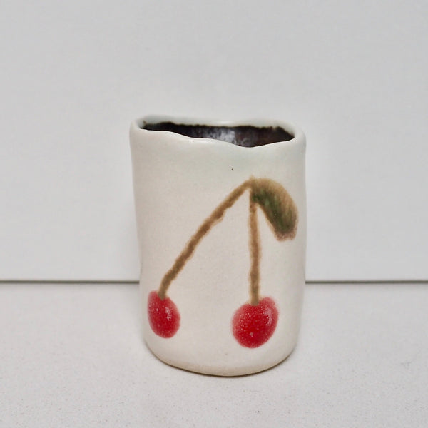 Handmade Mini Ceramic Cherry Vase