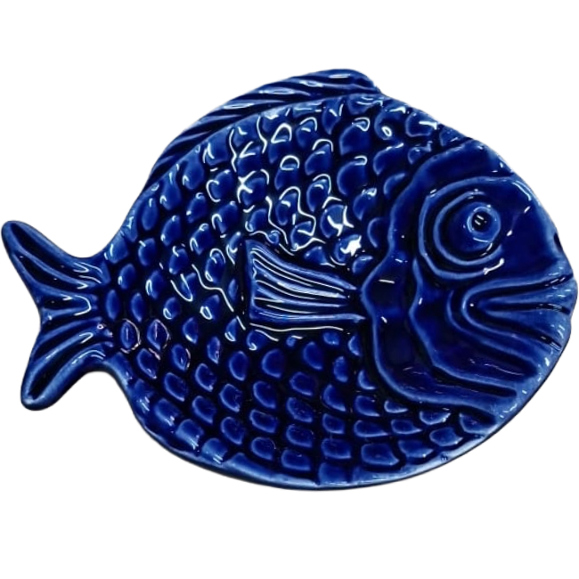 Mini Dark Blue Fish Dish - 10.5cm