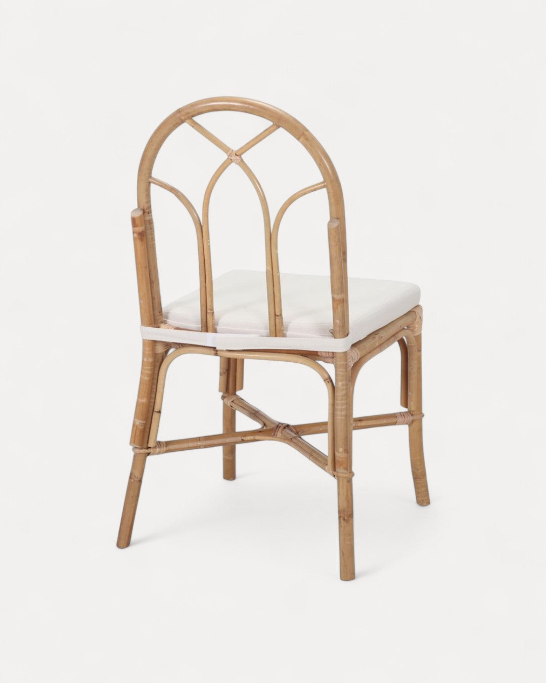 Ravenna Natural Rattan Chair with White Padded Cushion