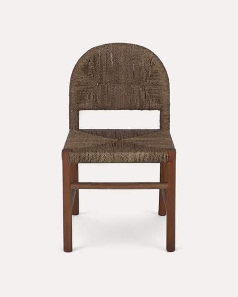 Verona Mahogany Chair with Natural Seagrass Fibre