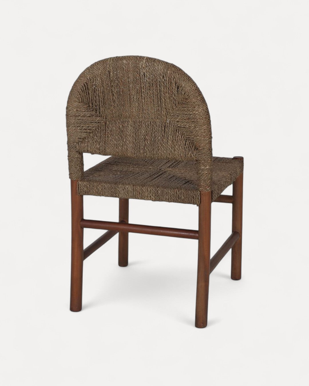 Verona Mahogany Chair with Natural Seagrass Fibre