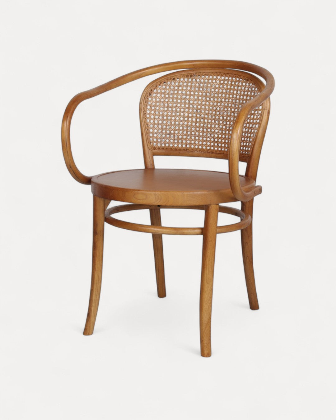 Amalfi Elmwood Chair with Natural Rattan Back