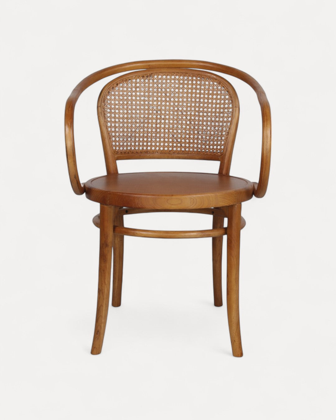 Amalfi Elmwood Chair with Natural Rattan Back