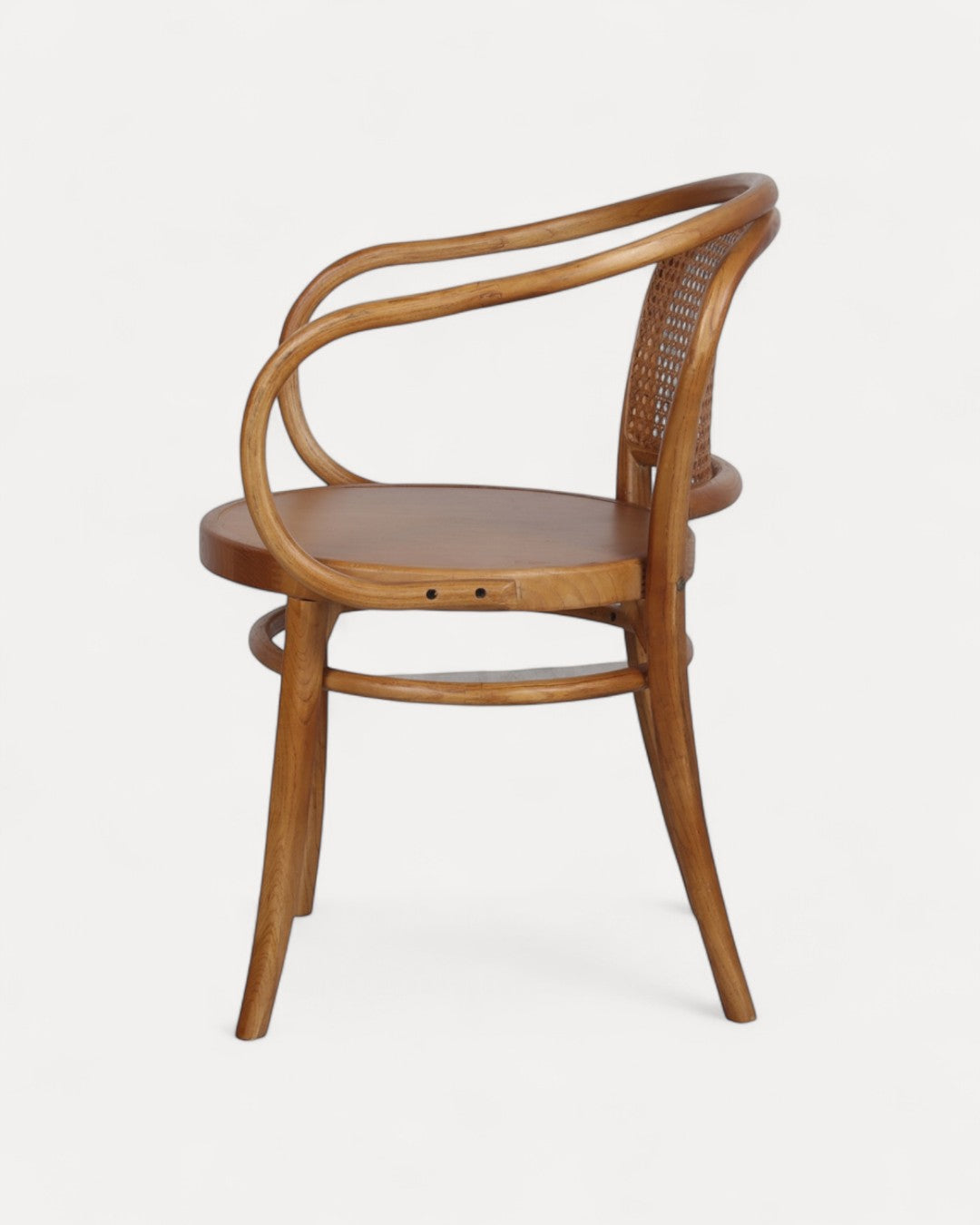 Amalfi Elmwood Chair with Natural Rattan Back