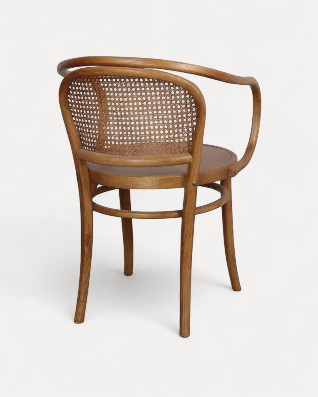 Amalfi Elmwood Chair with Natural Rattan Back