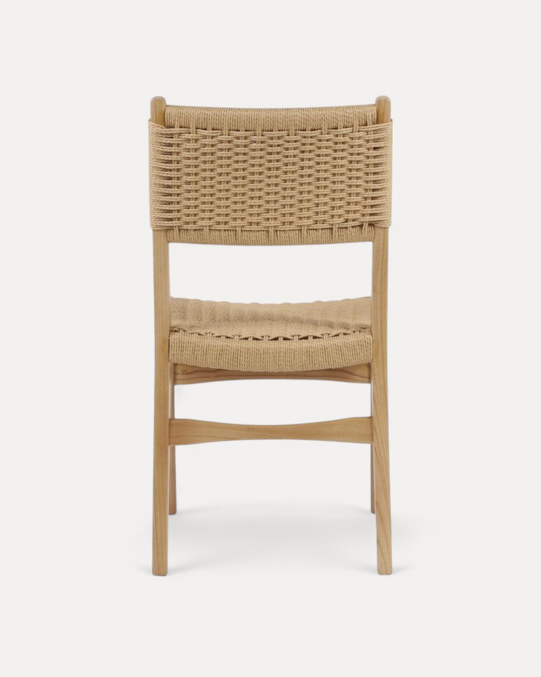 Ronda Elmwood Chair with Natural-Fibre Seat and Back