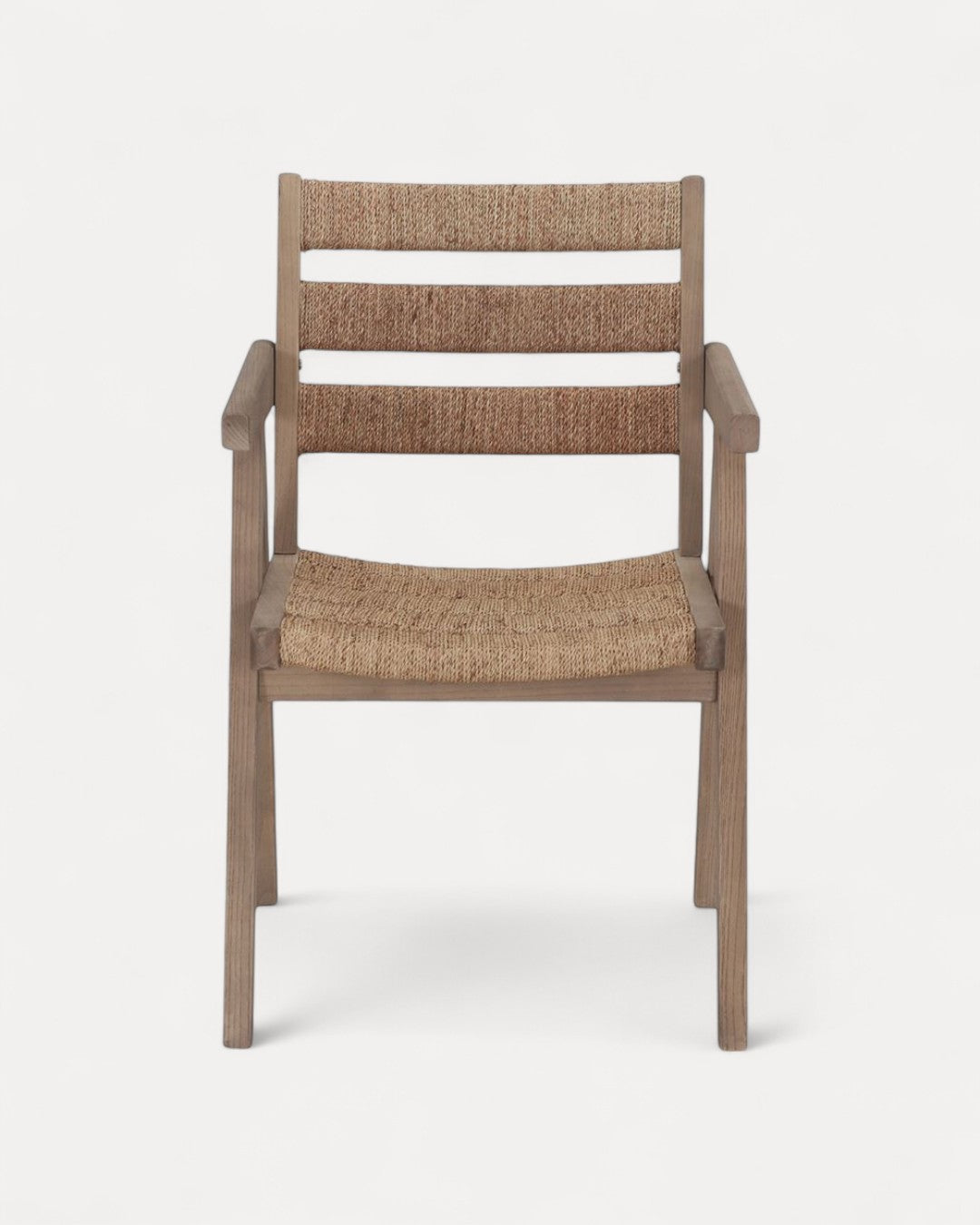 Genova Solid Elmwood Chair with Natural Hemp-Fibre Seat and Back