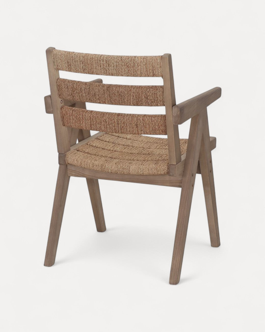 Genova Solid Elmwood Chair with Natural Hemp-Fibre Seat and Back