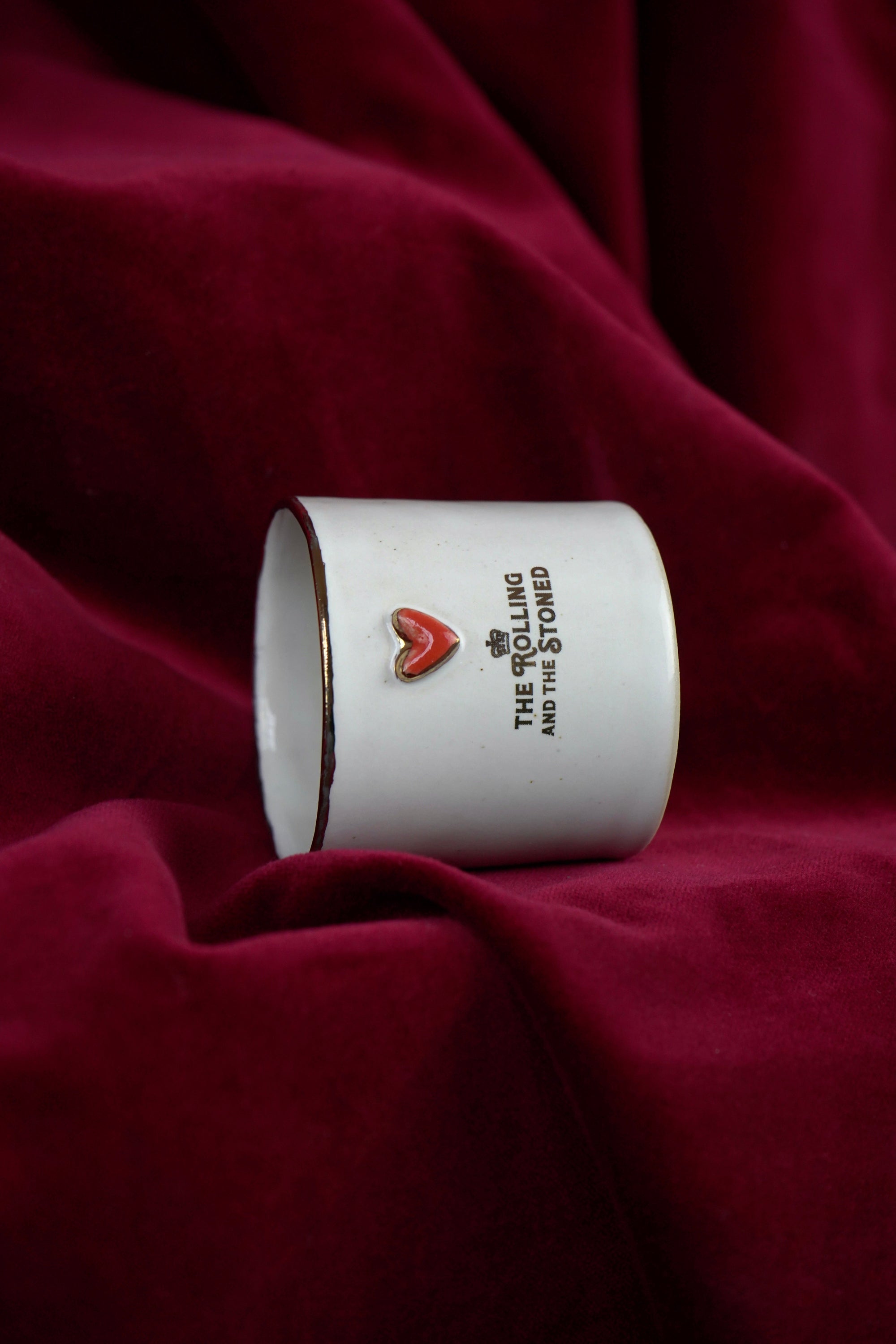 Lover's Heart Espresso Rim of Gold