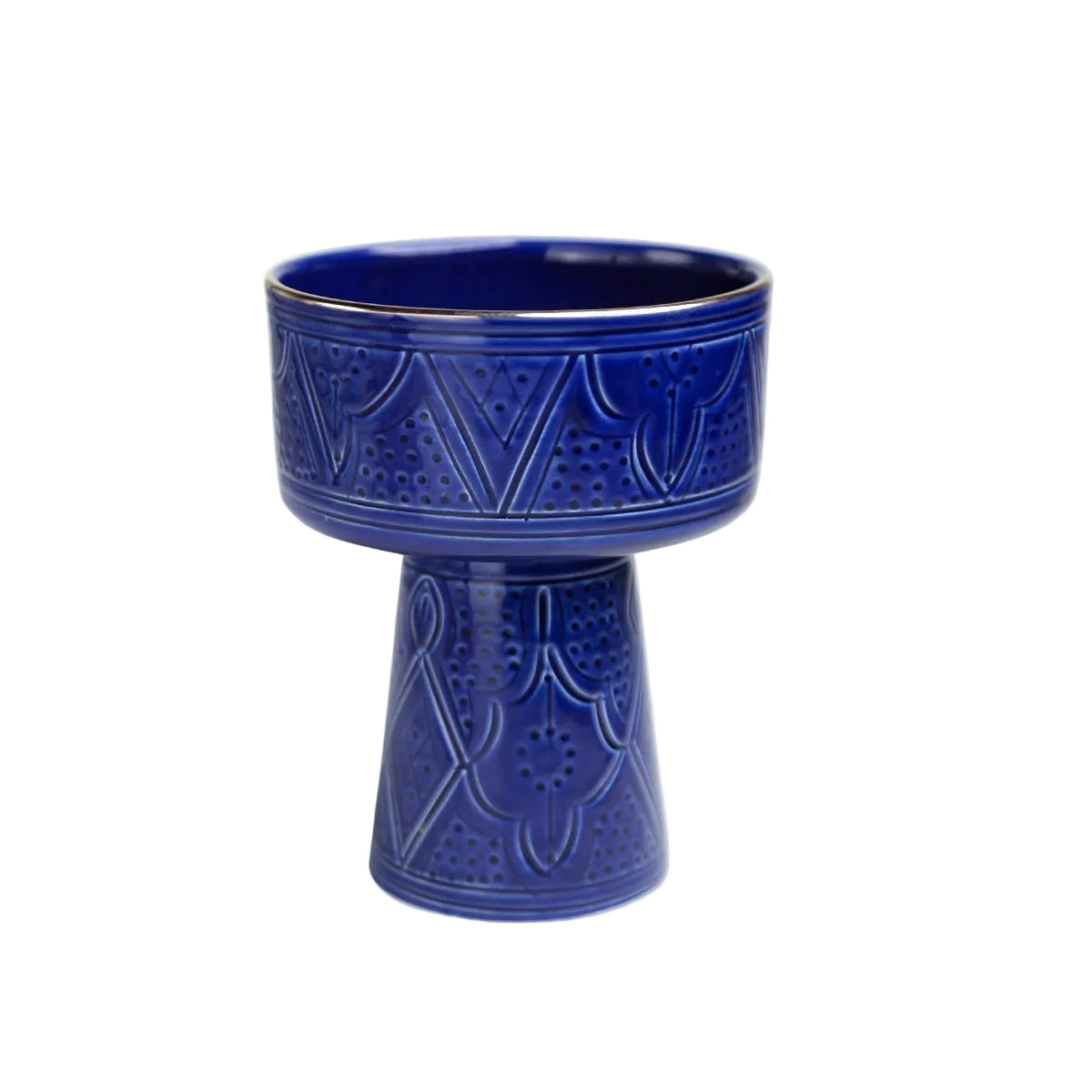 Appetizer Bowl - Blue Stone Gold Imprint