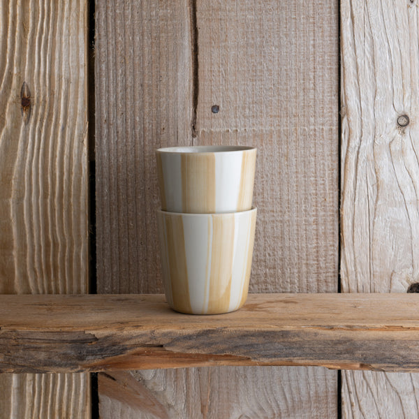 Cornflower Beaker - Brushed Mustard Yellow - Small (Set of 2)