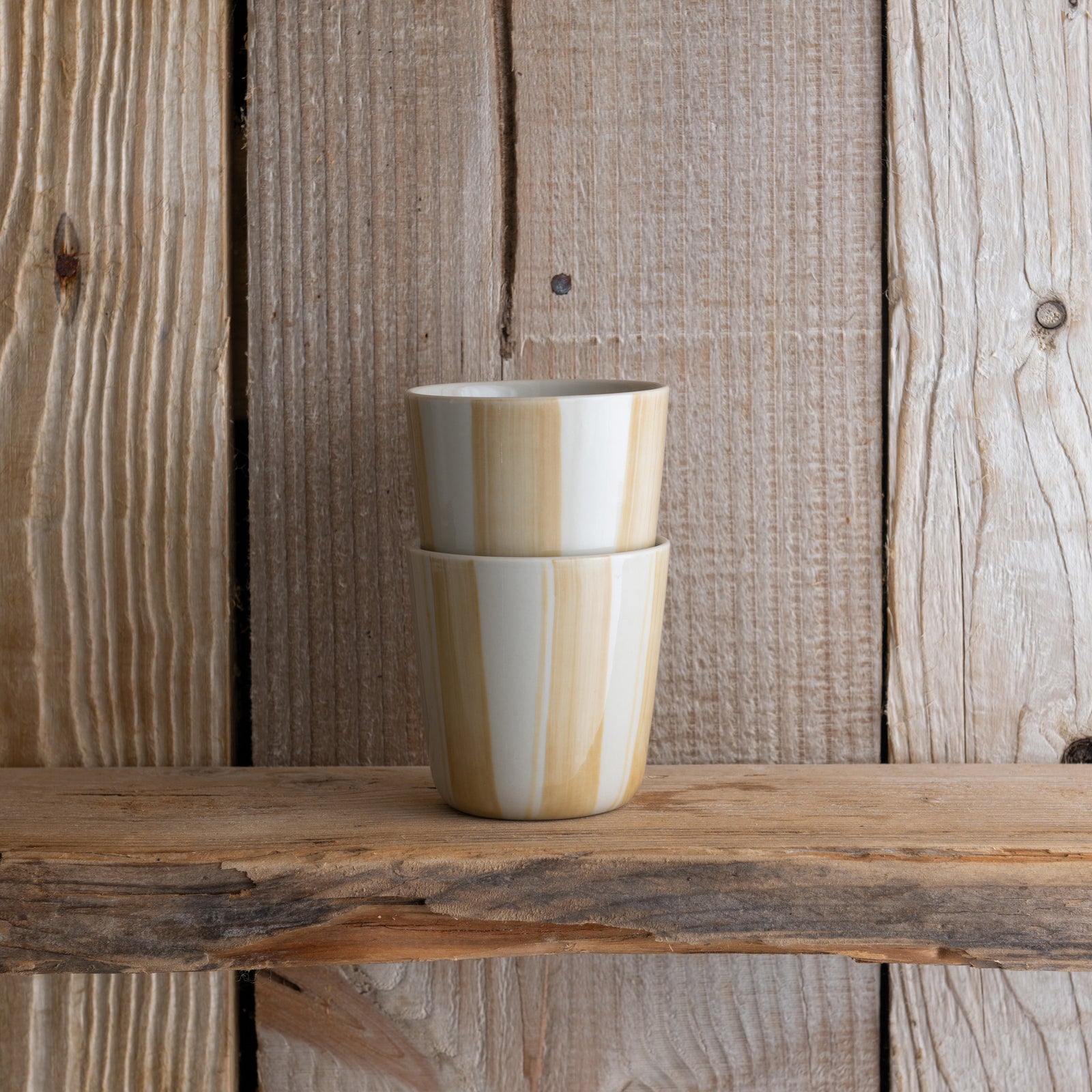 Cornflower Beaker - Brushed Mustard Yellow - Small (Set of 2)