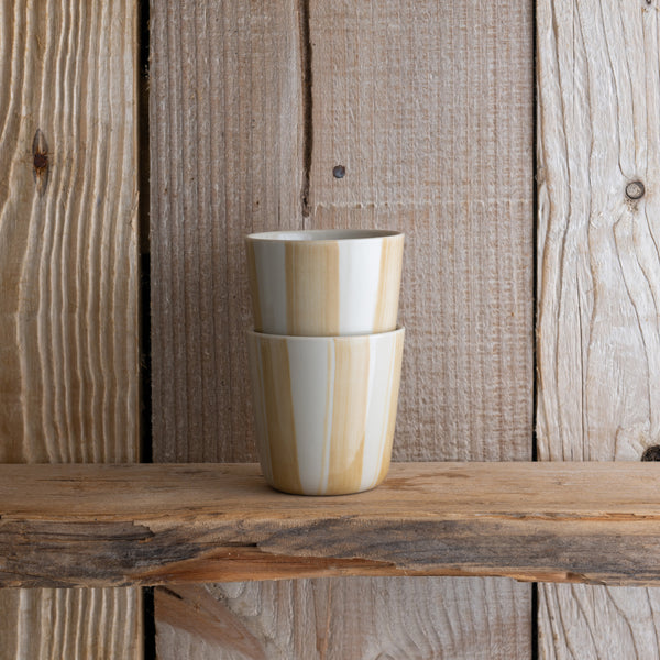 Cornflower Beaker - Brushed Mustard Yellow - Small (Set of 2)