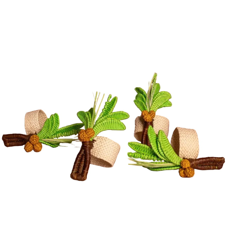 Napkin Ring Atlantico Palm Tree Napkin Ring, Green - Set of 4