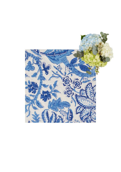 Napkins From Jaipur with Love Blue and White Table Napkin - Set of 4
