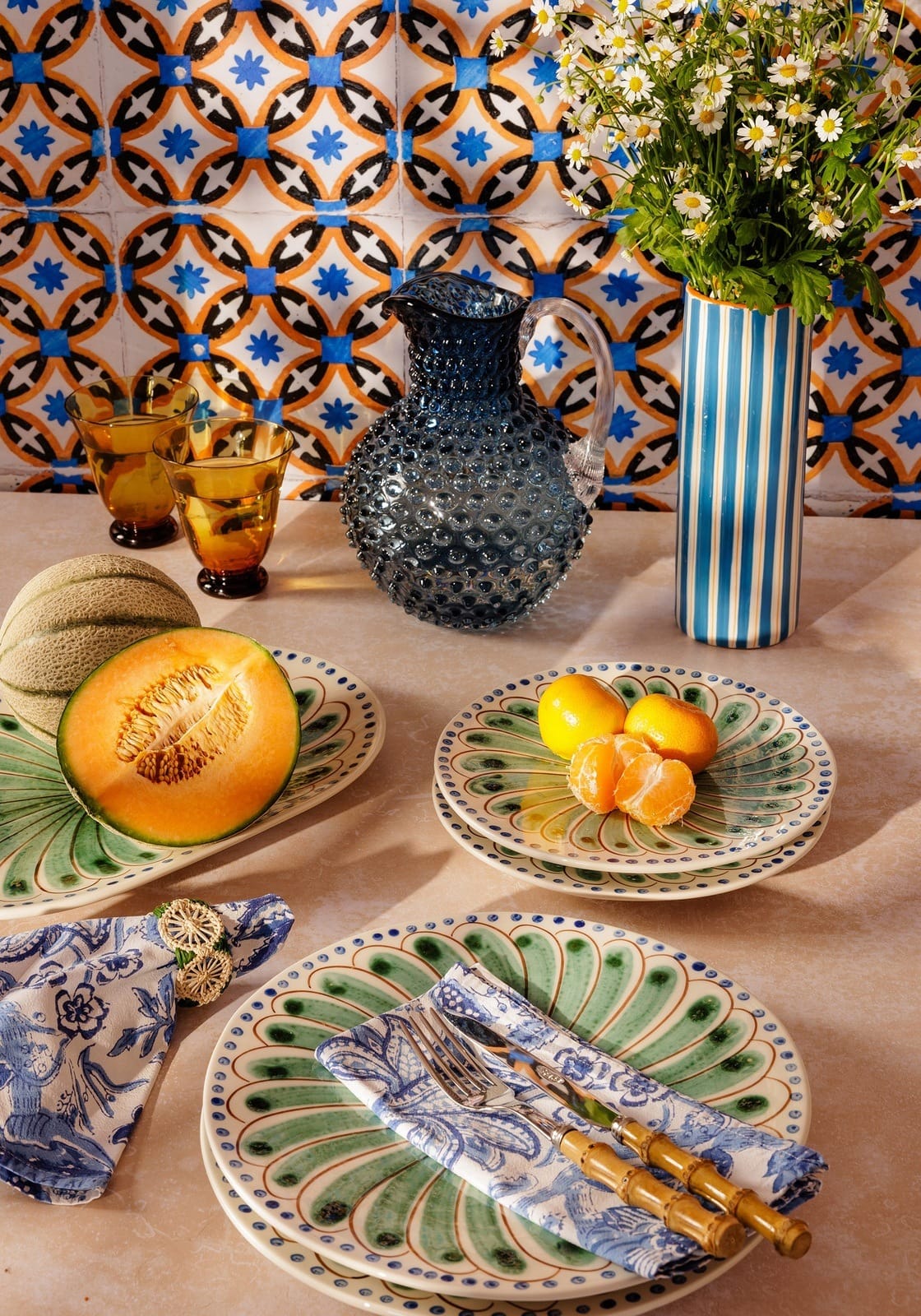 Napkins From Jaipur with Love Blue and White Table Napkin - Set of 4