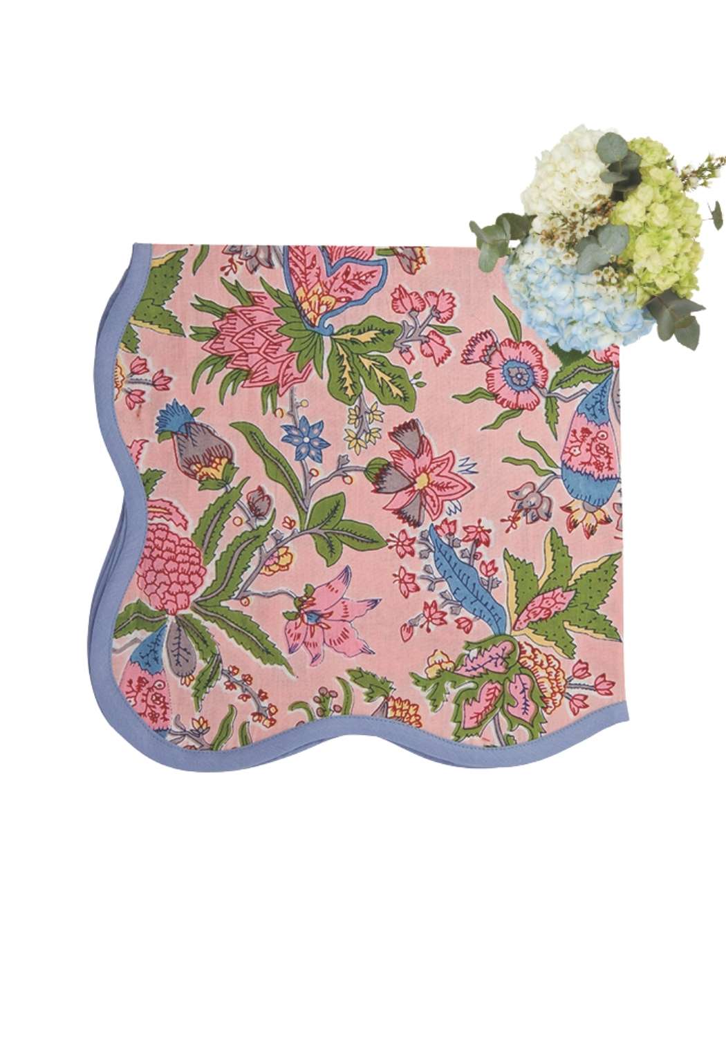 Napkins Lilly Rose Scalloped Napkins - Set of 4