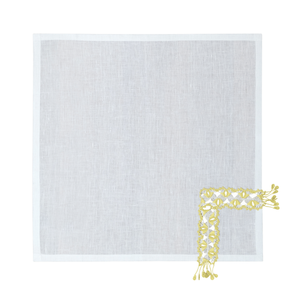 Hand Crochet Whisper Napkins 18" x 18" (Set of 4)