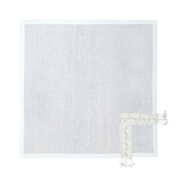 Hand Crochet Whisper Napkins 18" x 18" (Set of 4)