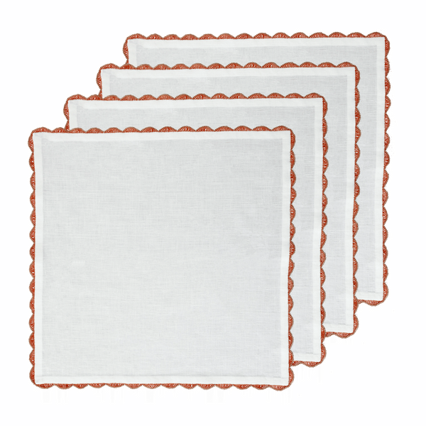 Hand Crochet Whisper Napkins 18" x 18" (Set of 4)