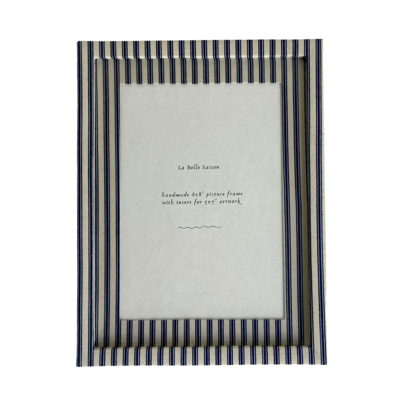 Navy Ticking Stripe Fabric Frame