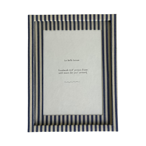 Navy Ticking Stripe Fabric Frame
