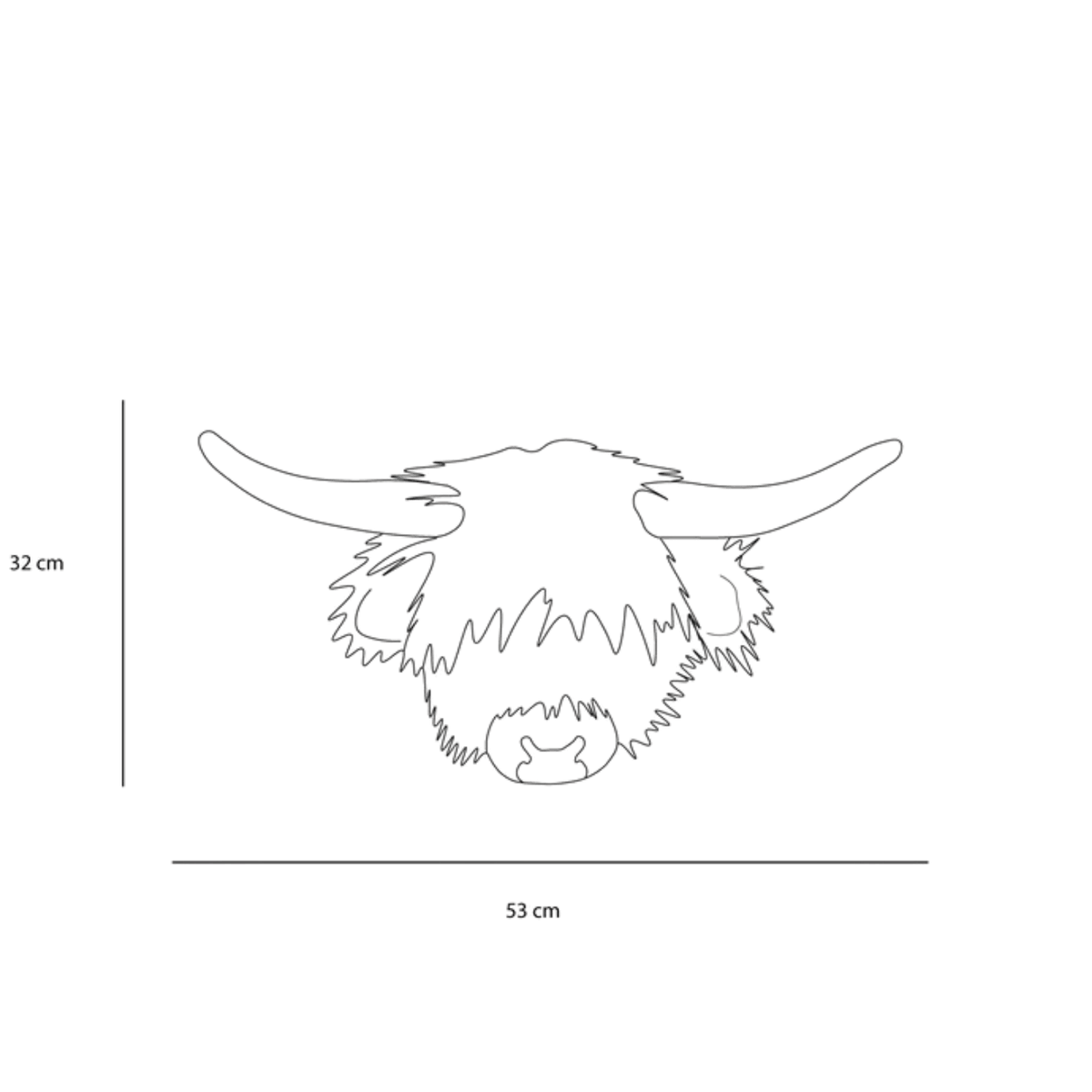 Nicolas the Highland Cow Wall Mounted Plush Head