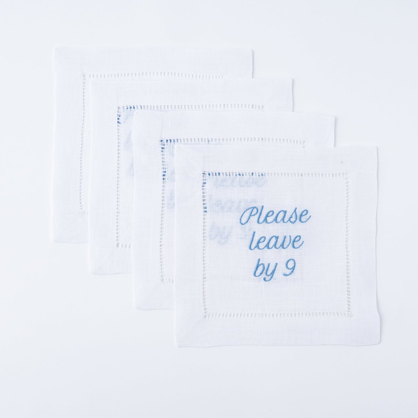 "Please Leave By 9" Cocktail Napkin Set