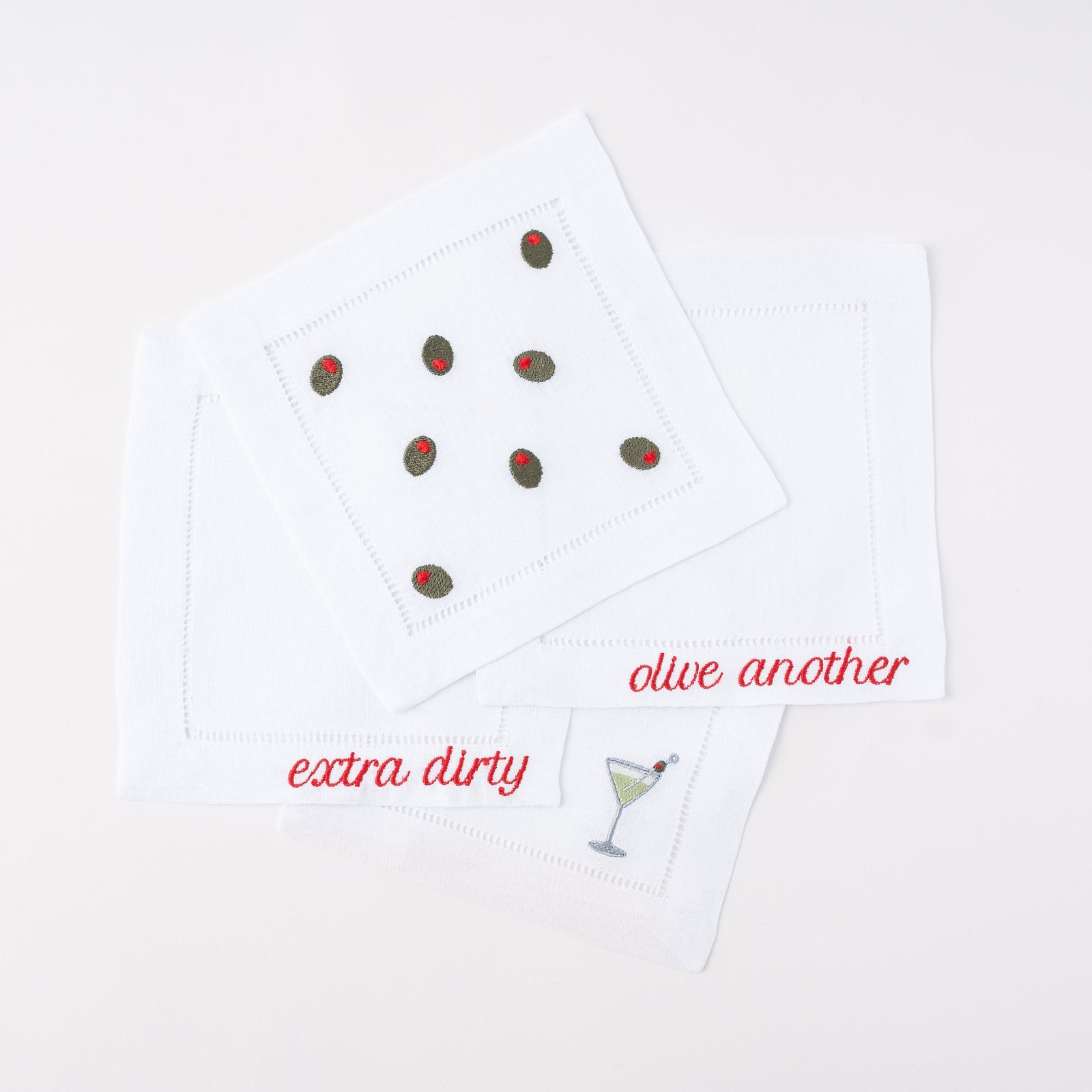 "Martini" Cocktail Napkin Set