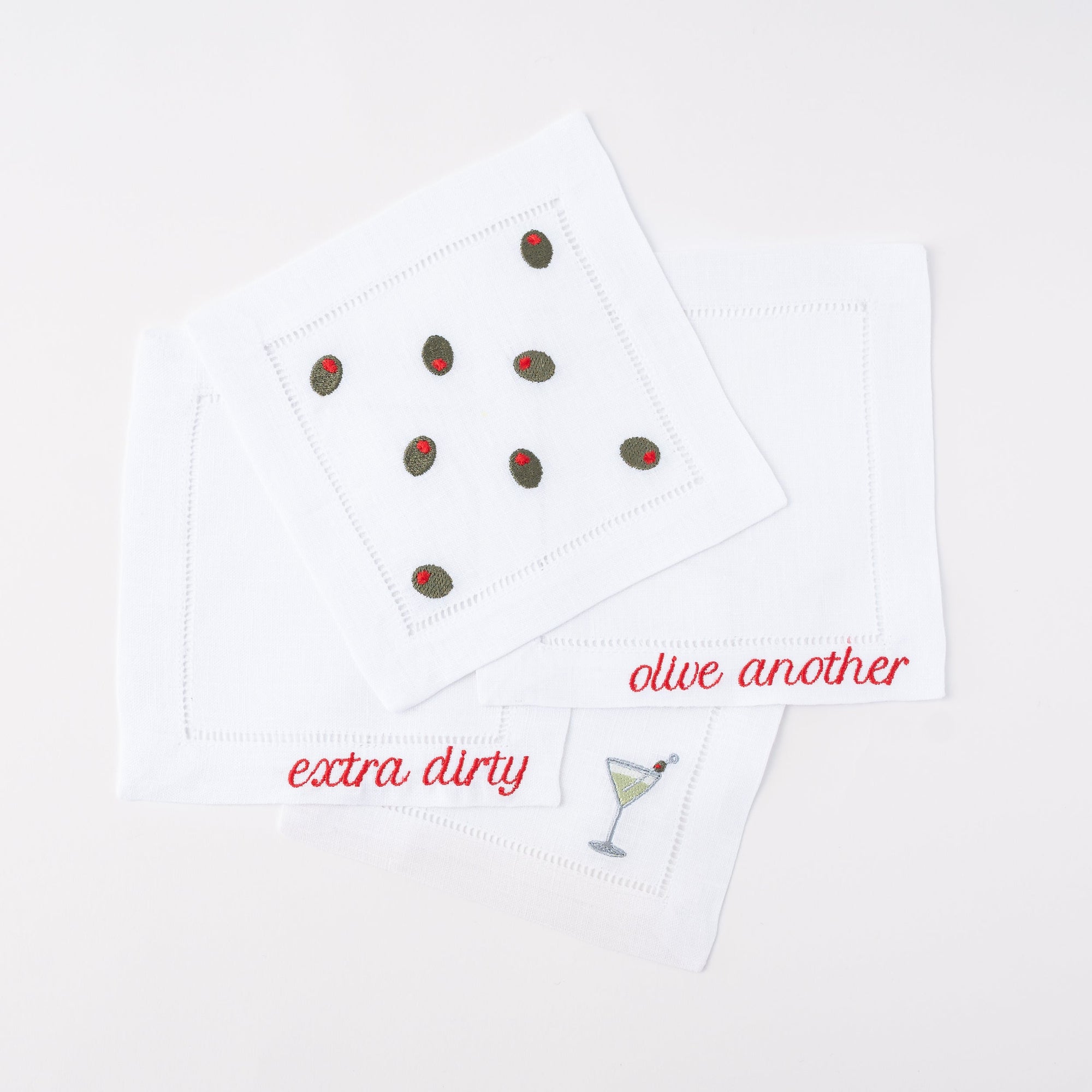 "Martini" Cocktail Napkin Set