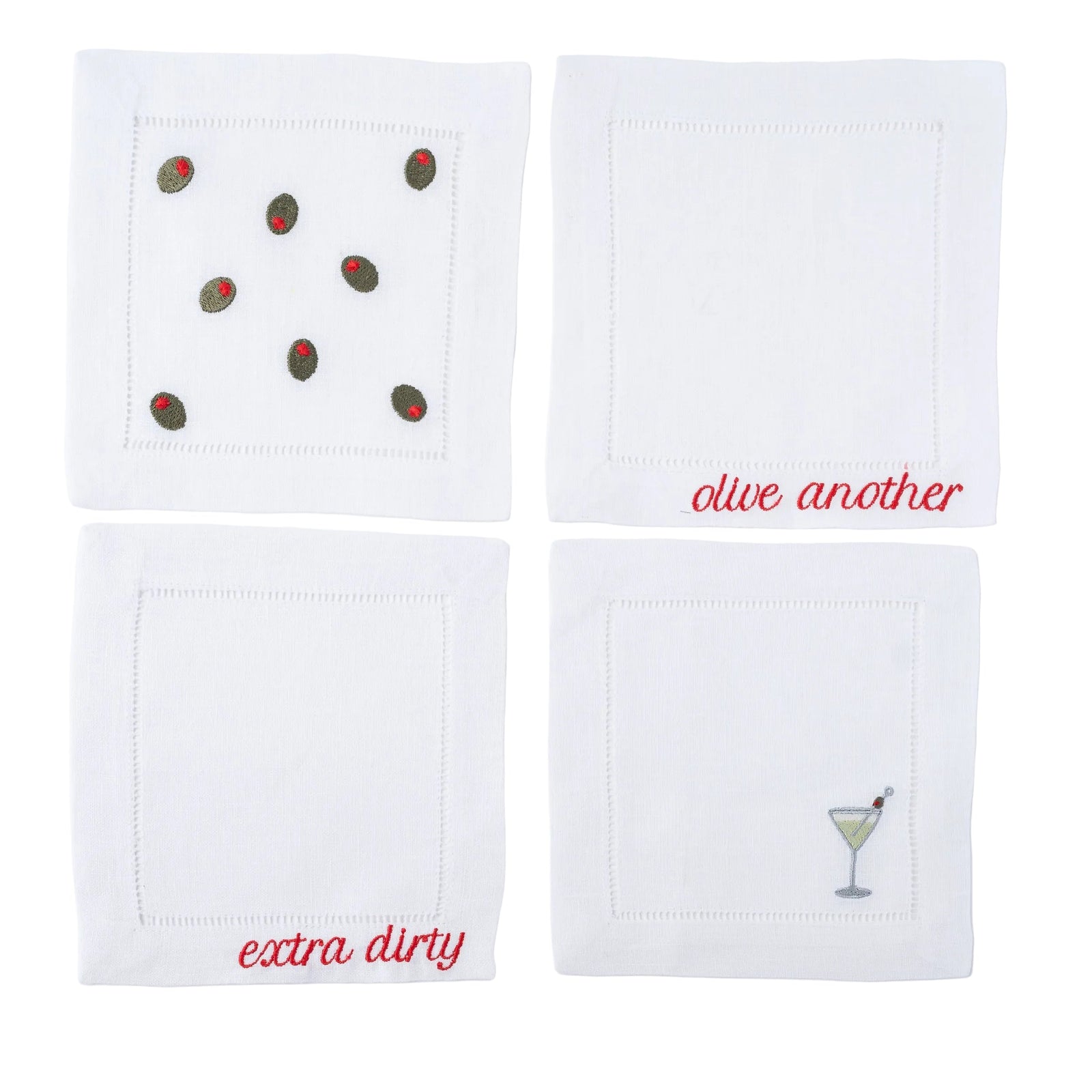 "Martini" Cocktail Napkin Set