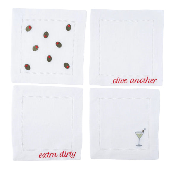 "Martini" Cocktail Napkin Set