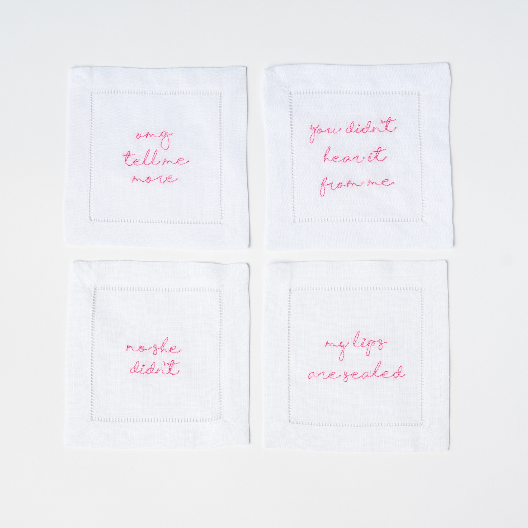 "Southern Gossip" Cocktail Napkin Set
