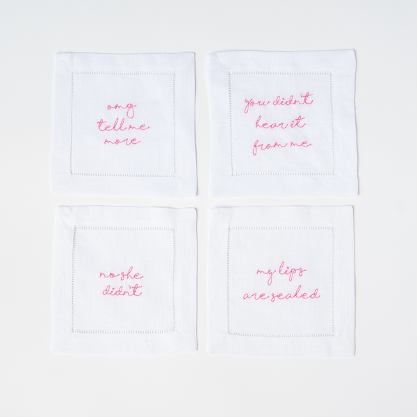 "Southern Gossip" Cocktail Napkin Set
