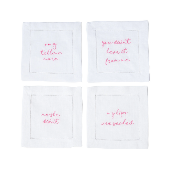 "Southern Gossip" Cocktail Napkin Set