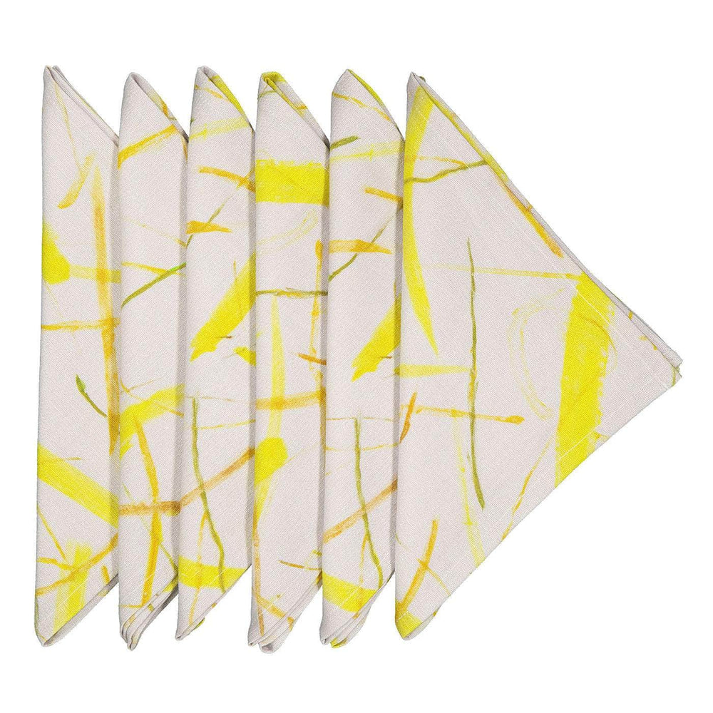 Roman Breeze Printed Linen Napkins Set of 8
