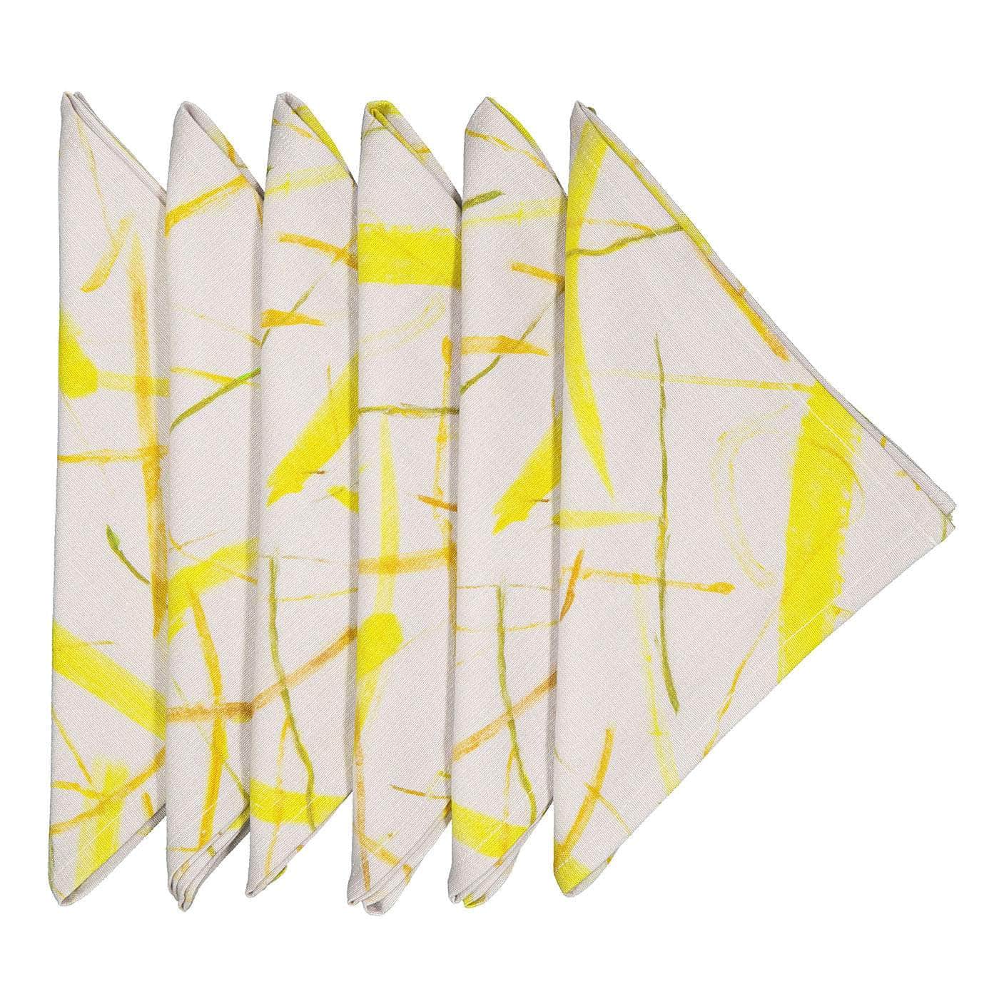 Roman Breeze Printed Linen Napkins Set of 8