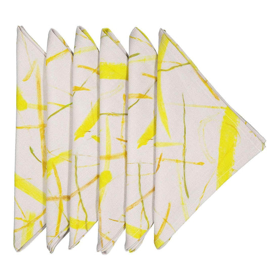 Roman Breeze Printed Linen Napkins Set of 8