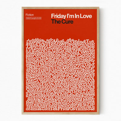 The Cure Song Lyric Music Poster